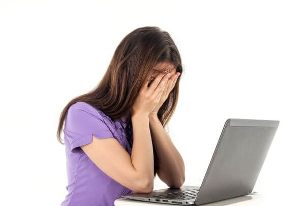 The computer turns off